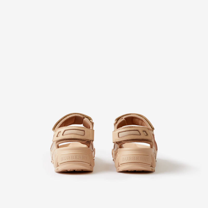 Logo Print Leather and Nylon Arthur Sandals 5