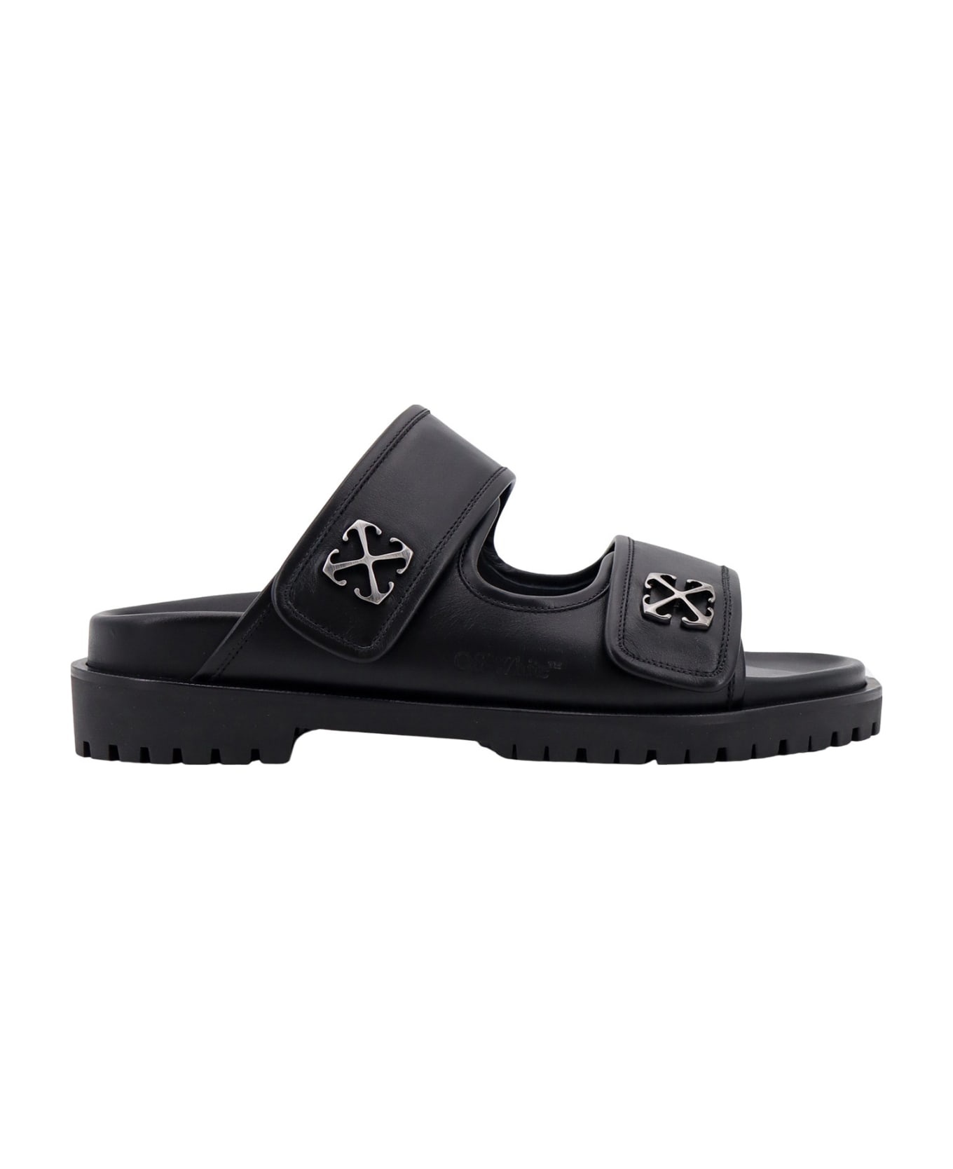 Arrow Plaque Flat Sandals - 1