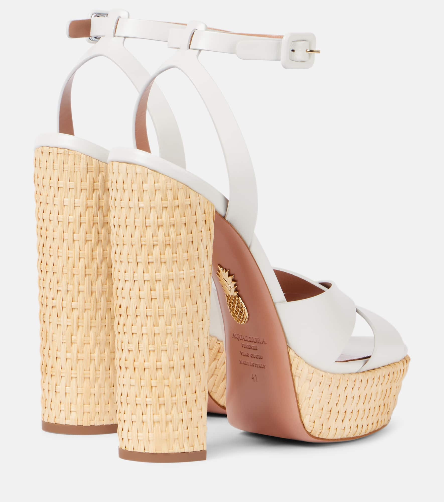 Sunseeker 140 leather platform sandals - 2