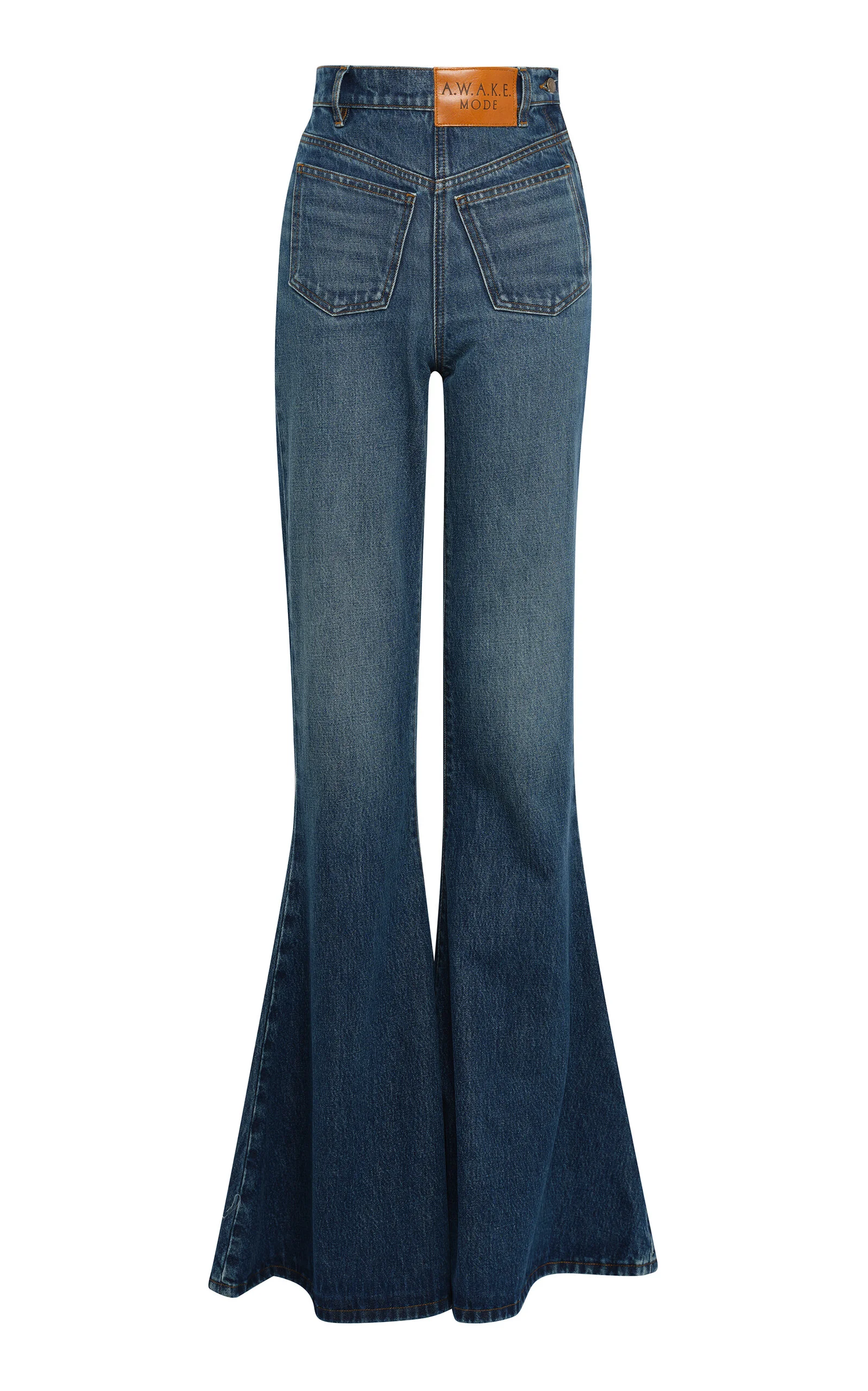 Cotton Flared Mirror Jeans medium wash - 1