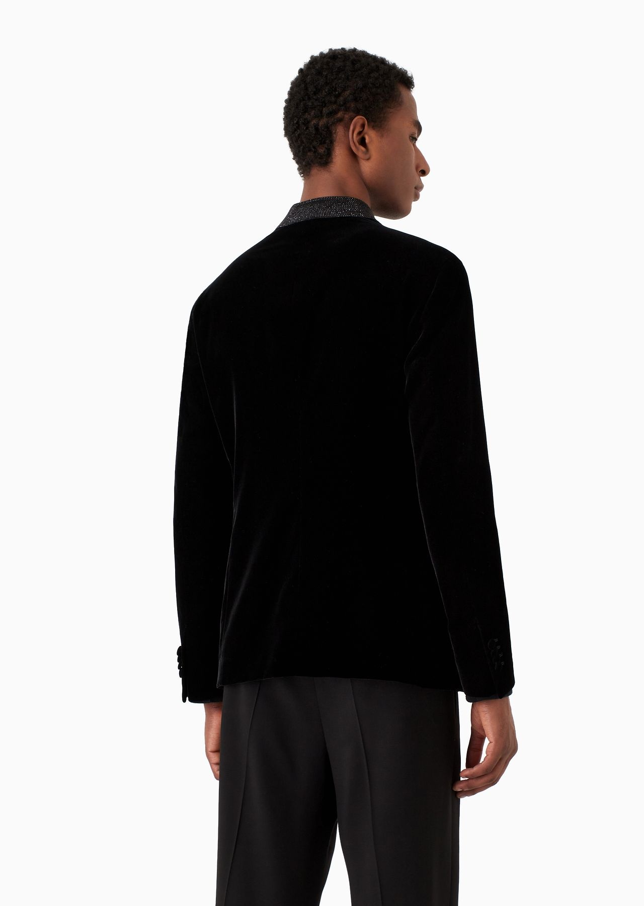 Giorgio’s single-breasted jacket in stretch velvet - 3