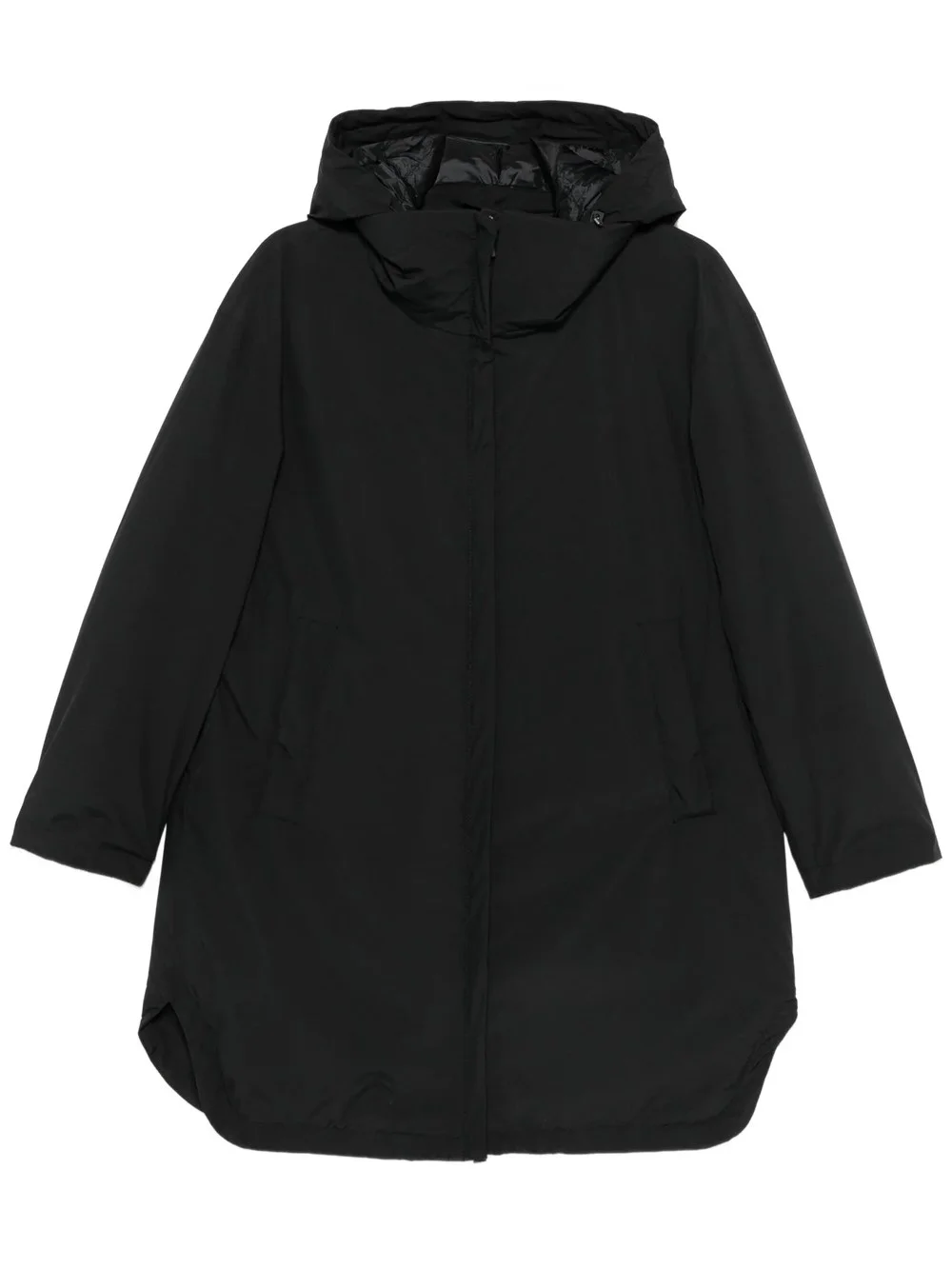 Medium Down Jacket With Hood And Zip - 1