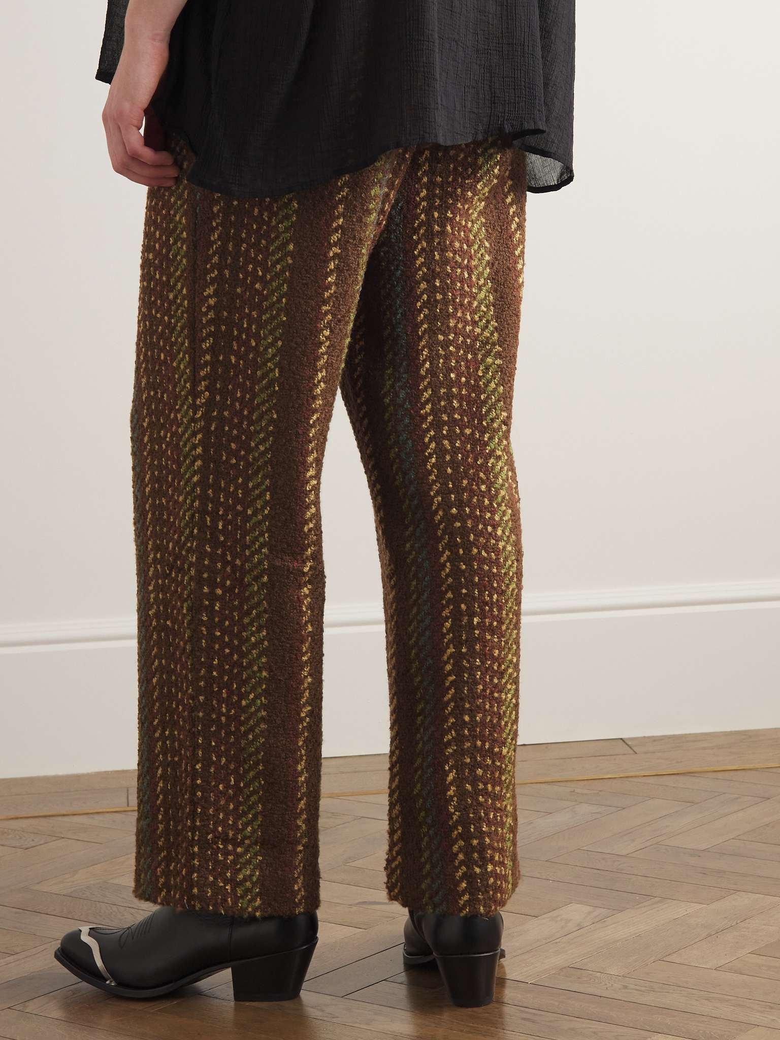 Borrowed Wide-Leg Bouclé-Jacquard Trousers - 4