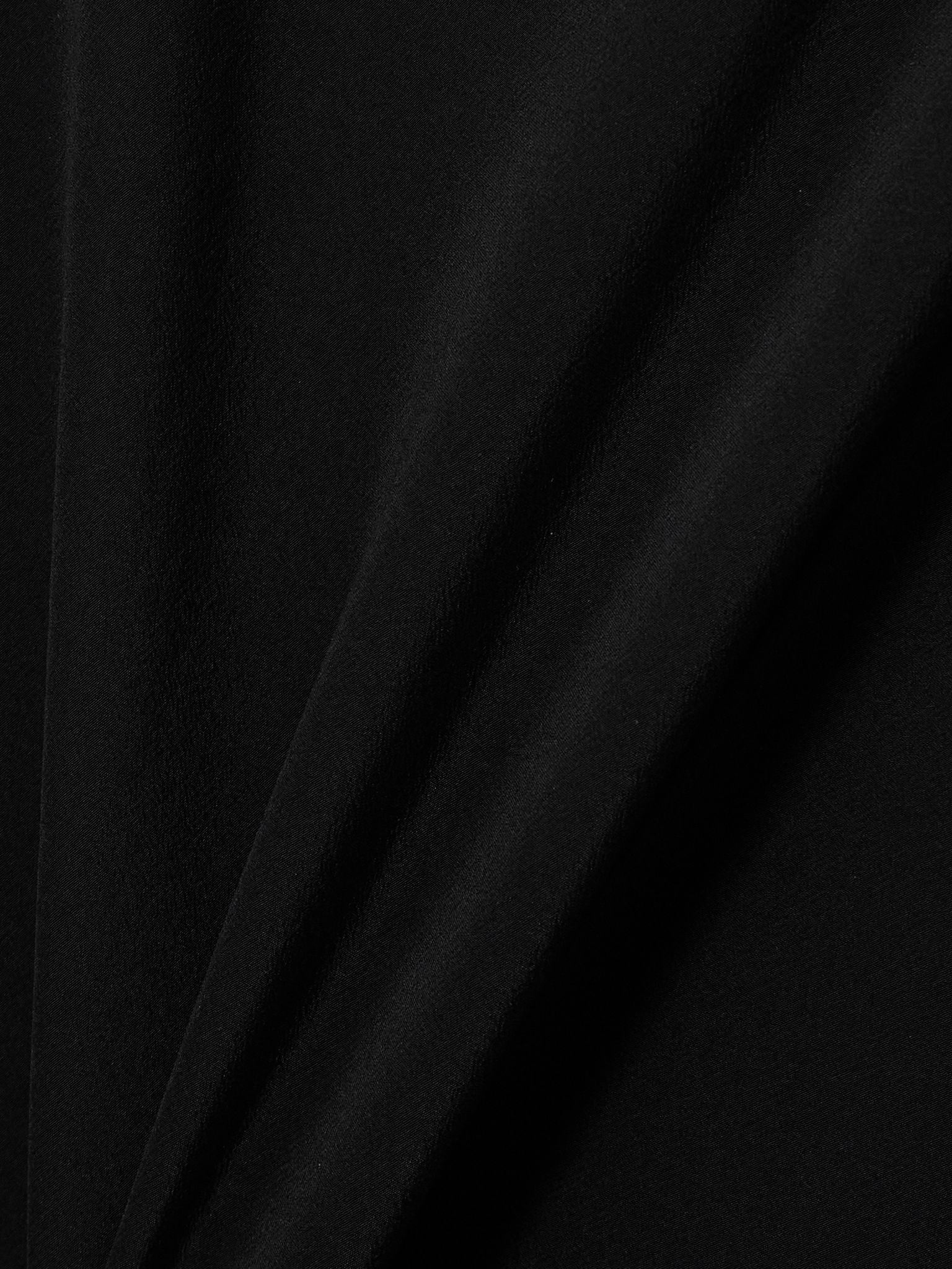 Silk-crepe de chine midi dress Black - 4