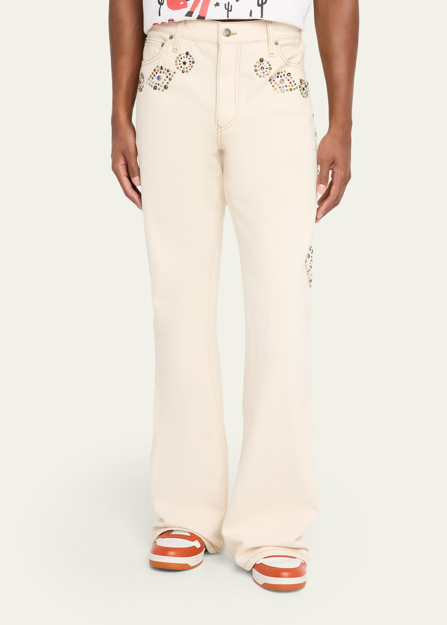 Men's Jimmy Embellished Flare Jeans - 4