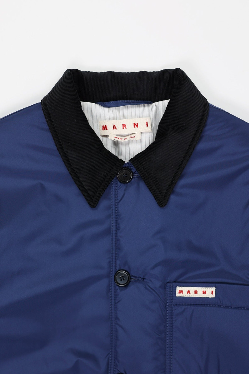 Marni COATED POLYESTER BARN JACKET - ECLIPSE outlook