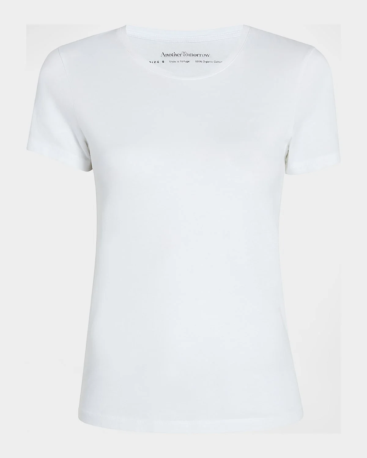 Crew-Neck Cotton Tee - 1