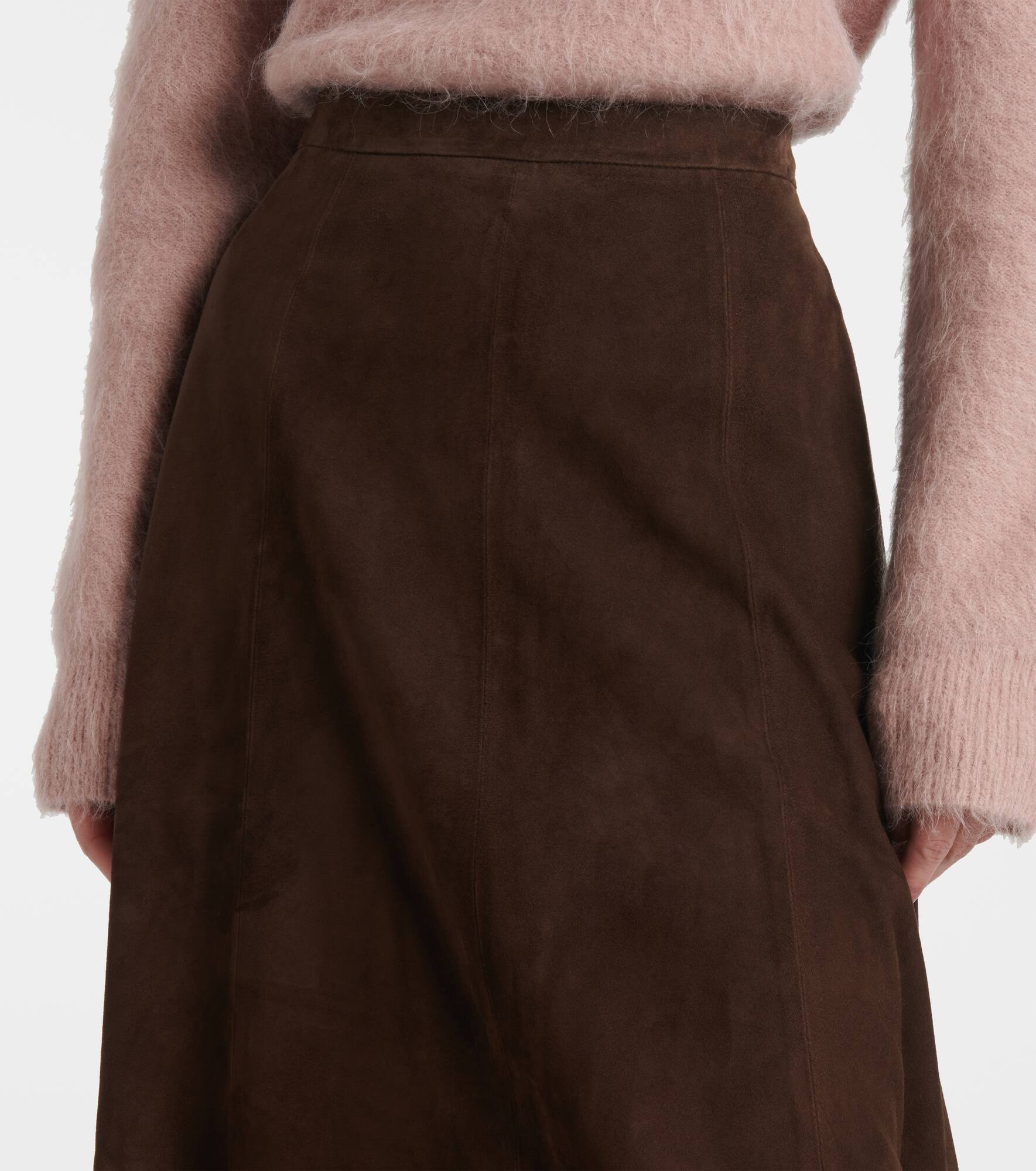 Suede midi skirt - 4