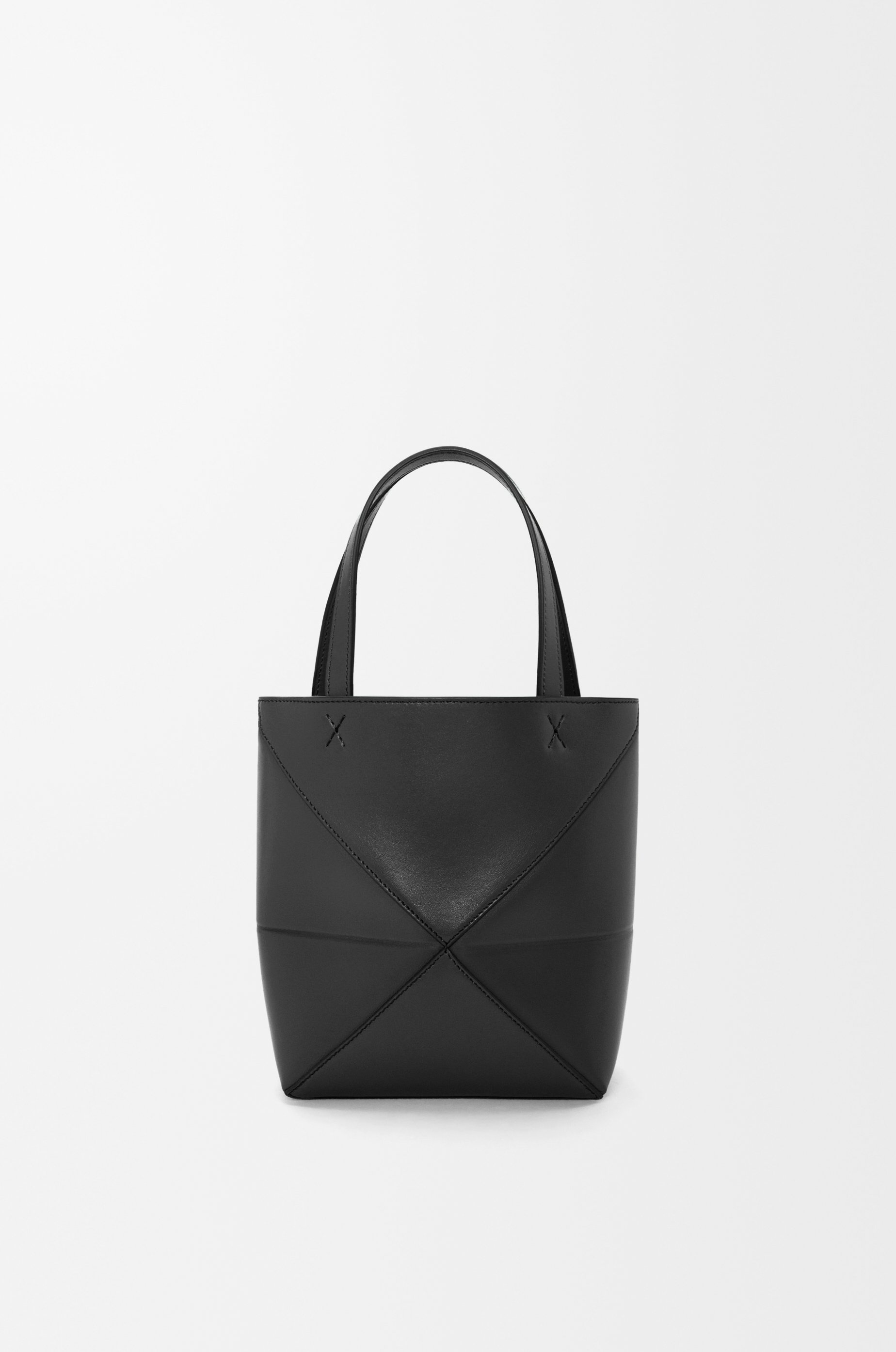 Mini Puzzle Fold Tote in shiny calfskin - 7