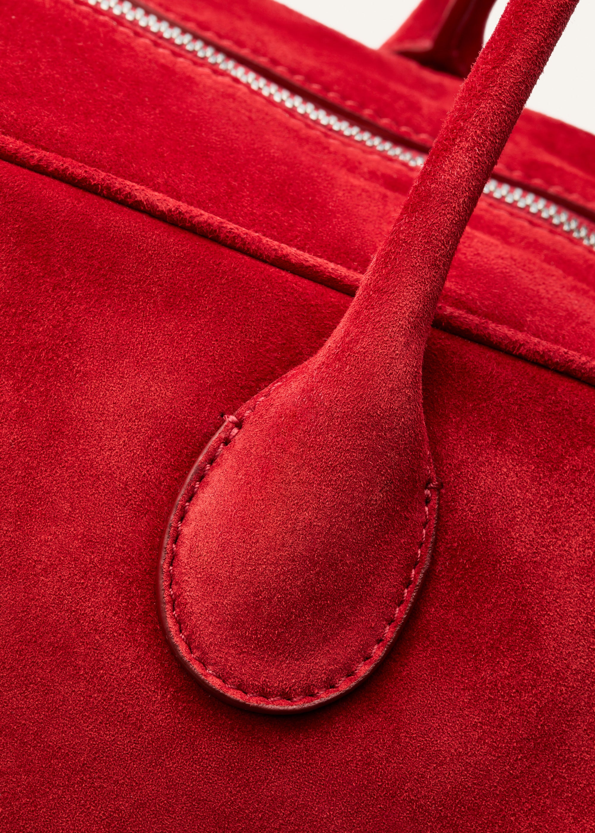 Large Brigitte bag in red suede - 4