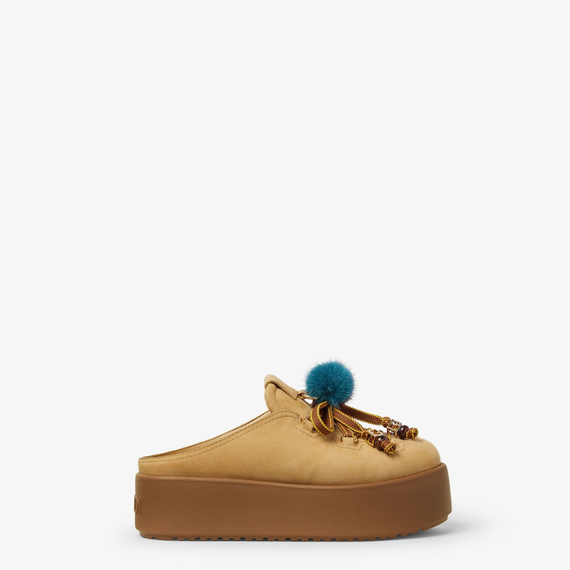 Apres Chic Light brown nubuck leather sabots 1