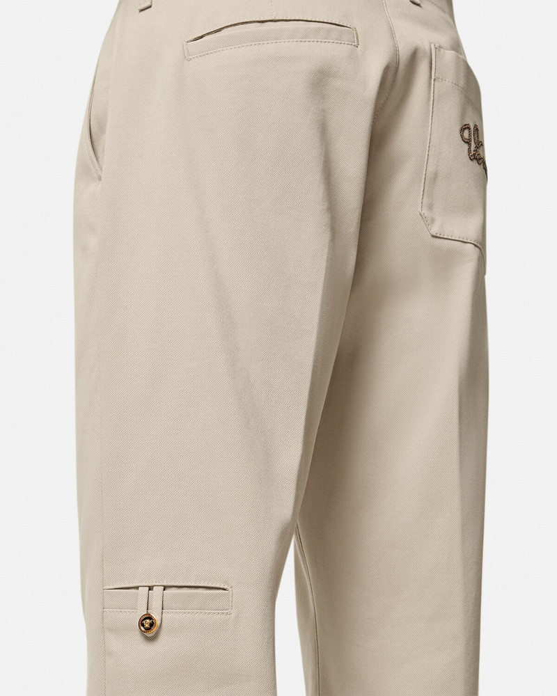 Embroidered Logo Gabardine Pants 3
