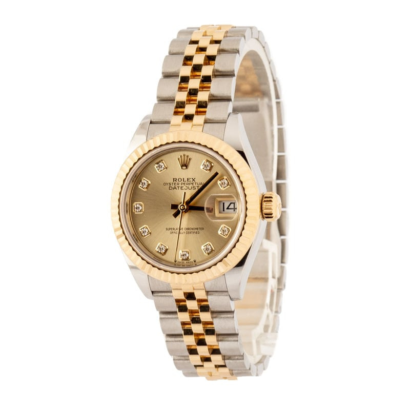Lady Rolex Datejust 279173 Champagne Diamond Dial - 2