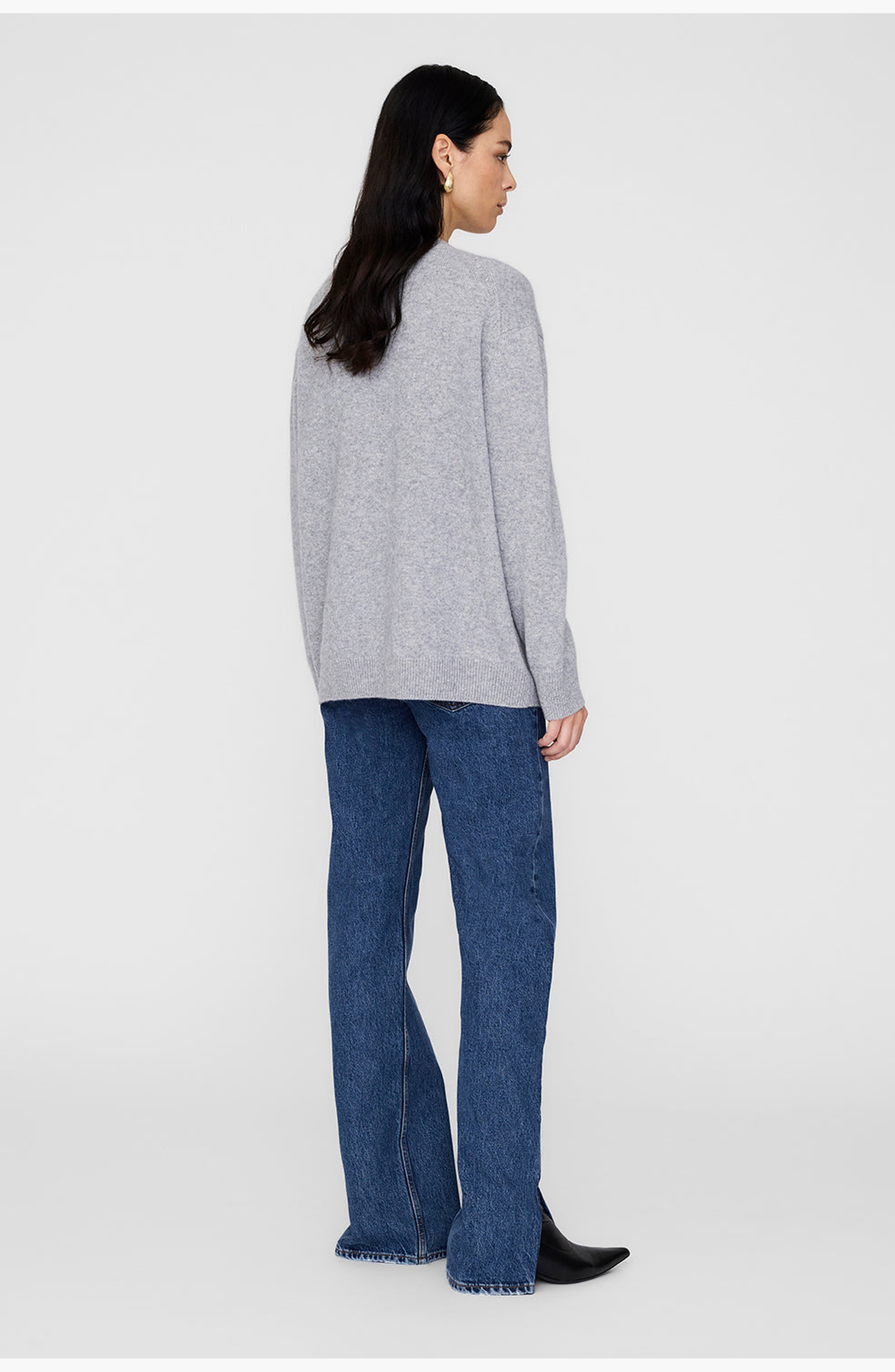 ANINE BING Jackson Cardigan in Medium Heather Grey at Nordstrom - 2