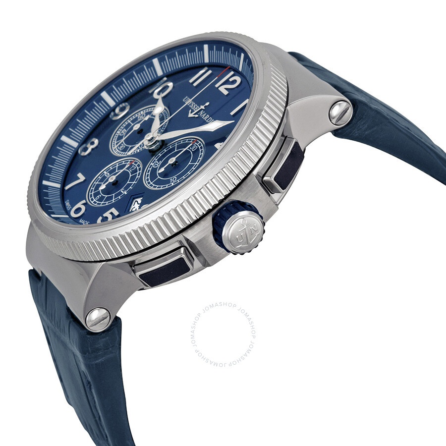 Ulysse Nardin Marine Chronometer Blue Dial Automatic Men's Watch 1503-150-63 - 2