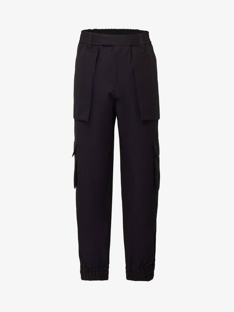 Men's Cargo Trousers in Black - 1