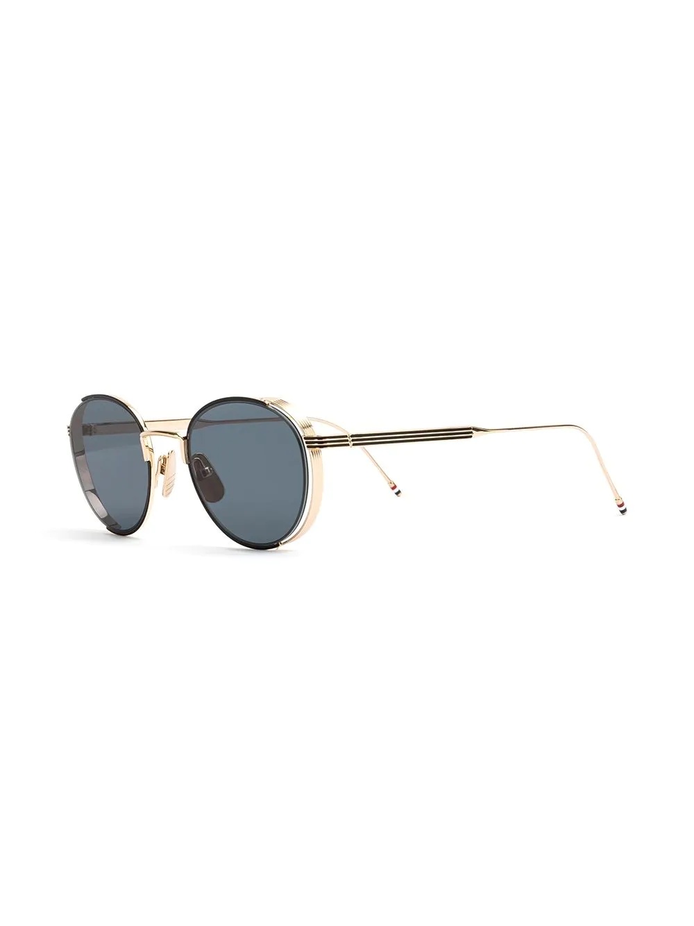 Black Enamel & 12k Gold Sunglasses - 2