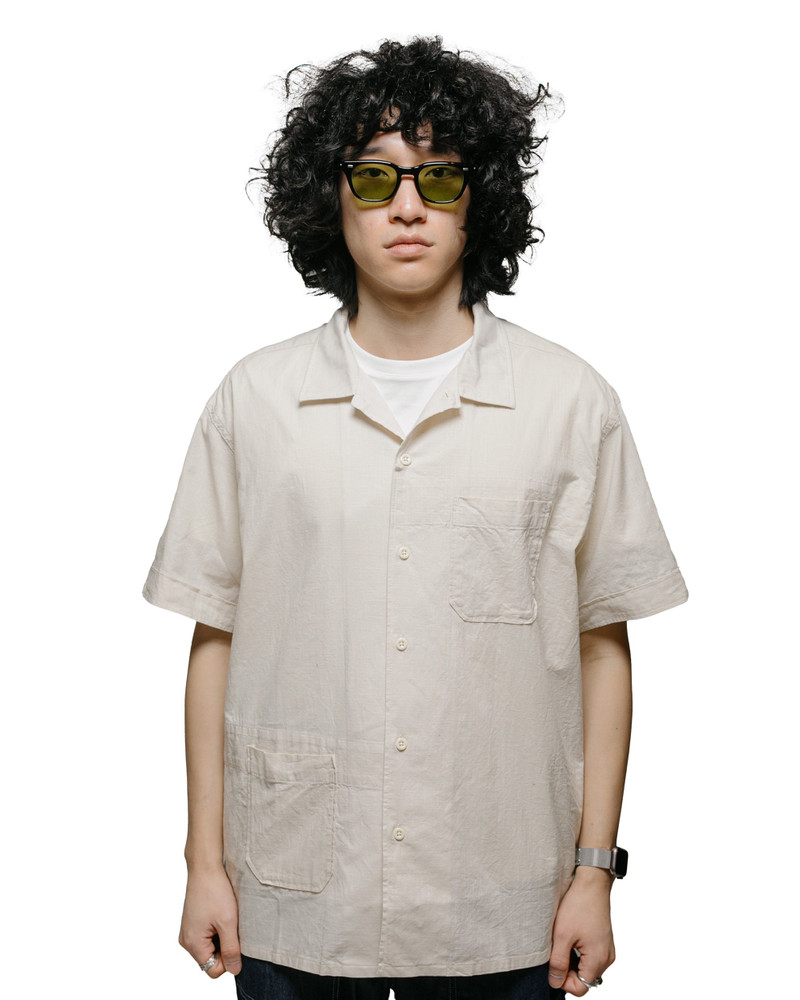 Engineered Garments Camp Shirt Beige Cotton Handkerchief outlook