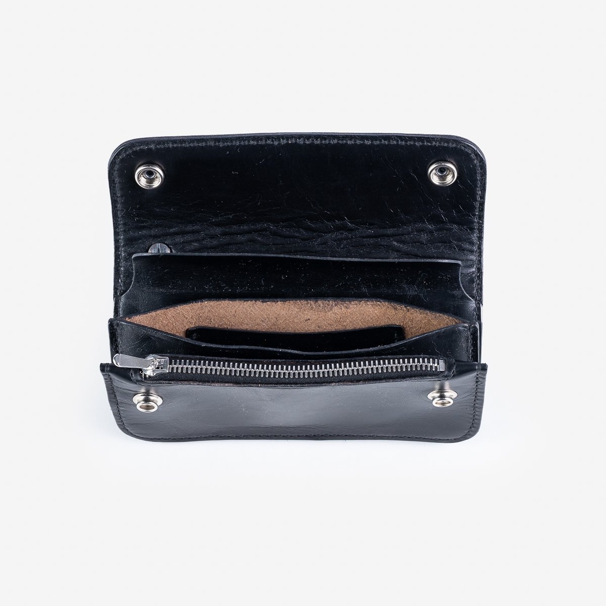 LE-ANSW GOOD ART HLYWD Army/Navy Surplus Wallet w/ Sterling Silver Rosette Snaps and Rosette Pringle - 3