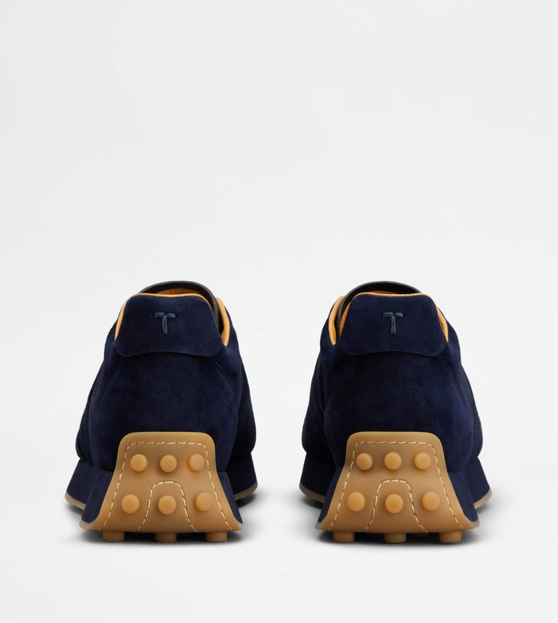 Tod's T VINTAGE SNEAKERS IN PASHMY SUEDE - BLUE outlook