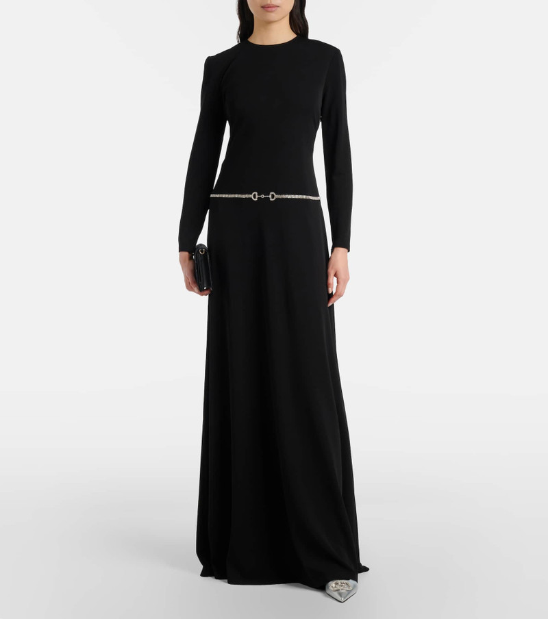 GUCCI Horsebit embellished jersey maxi dress outlook