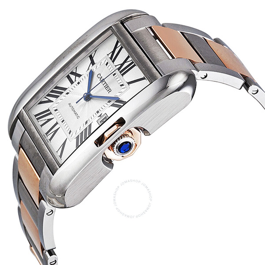 Pre-owned Cartier Tank Anglaise Silver Dial Men's Watch W5310006 - 2