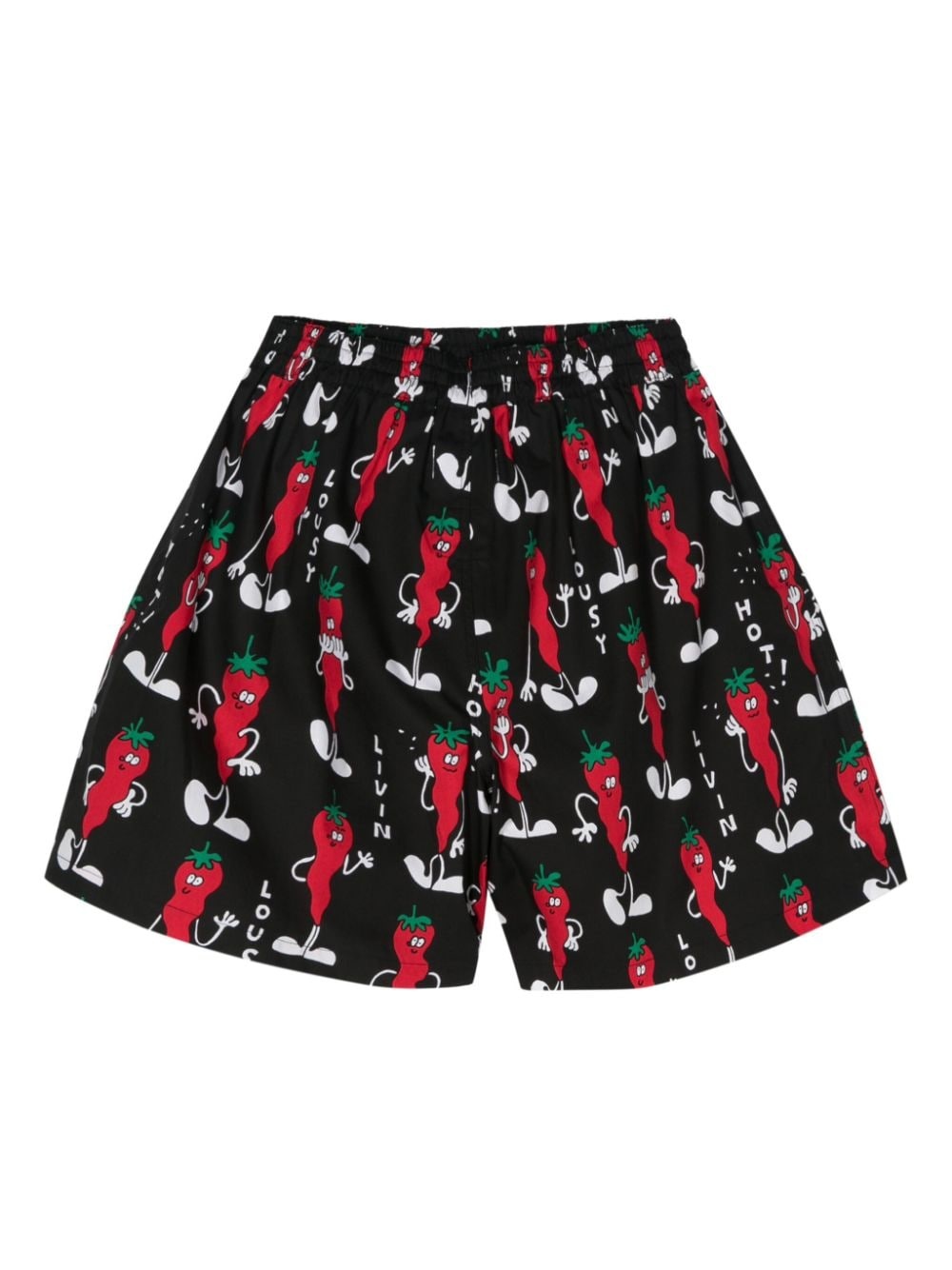 graphic-print cotton shorts - 2