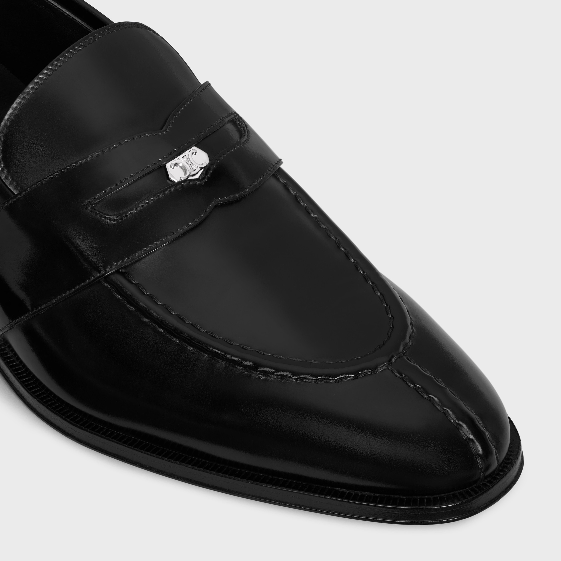 CELINE MALAQUAIS PENNY TRIOMPHE LOAFER in POLISHED BULLSKIN - 4