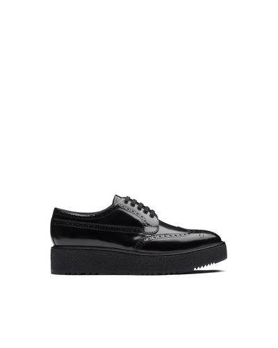 Prada Brushed leather derby shoes outlook