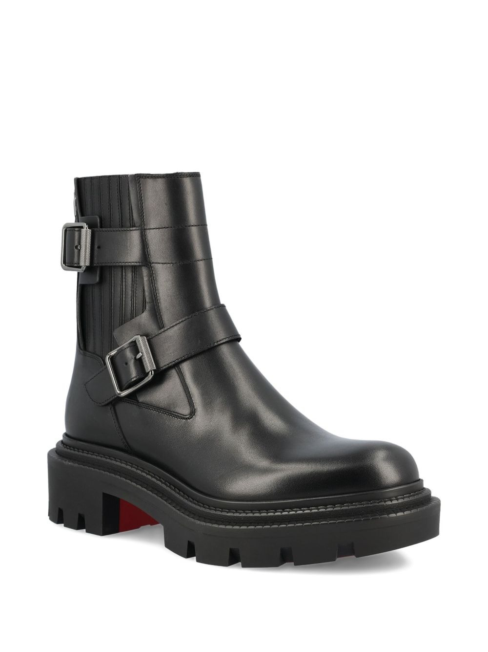 buckle-embellished leather boots - 2
