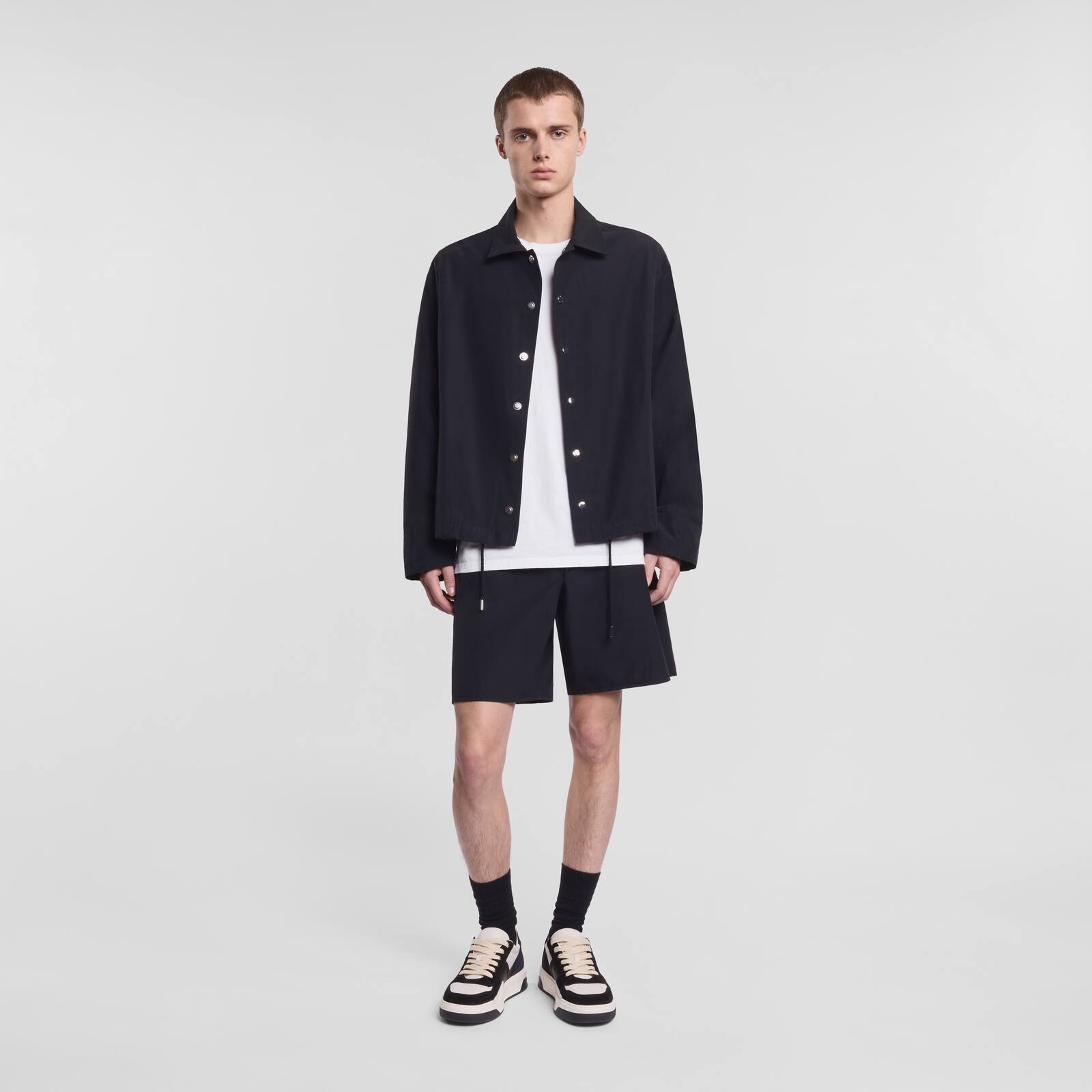 Overshirt in cotton and nylon - 3