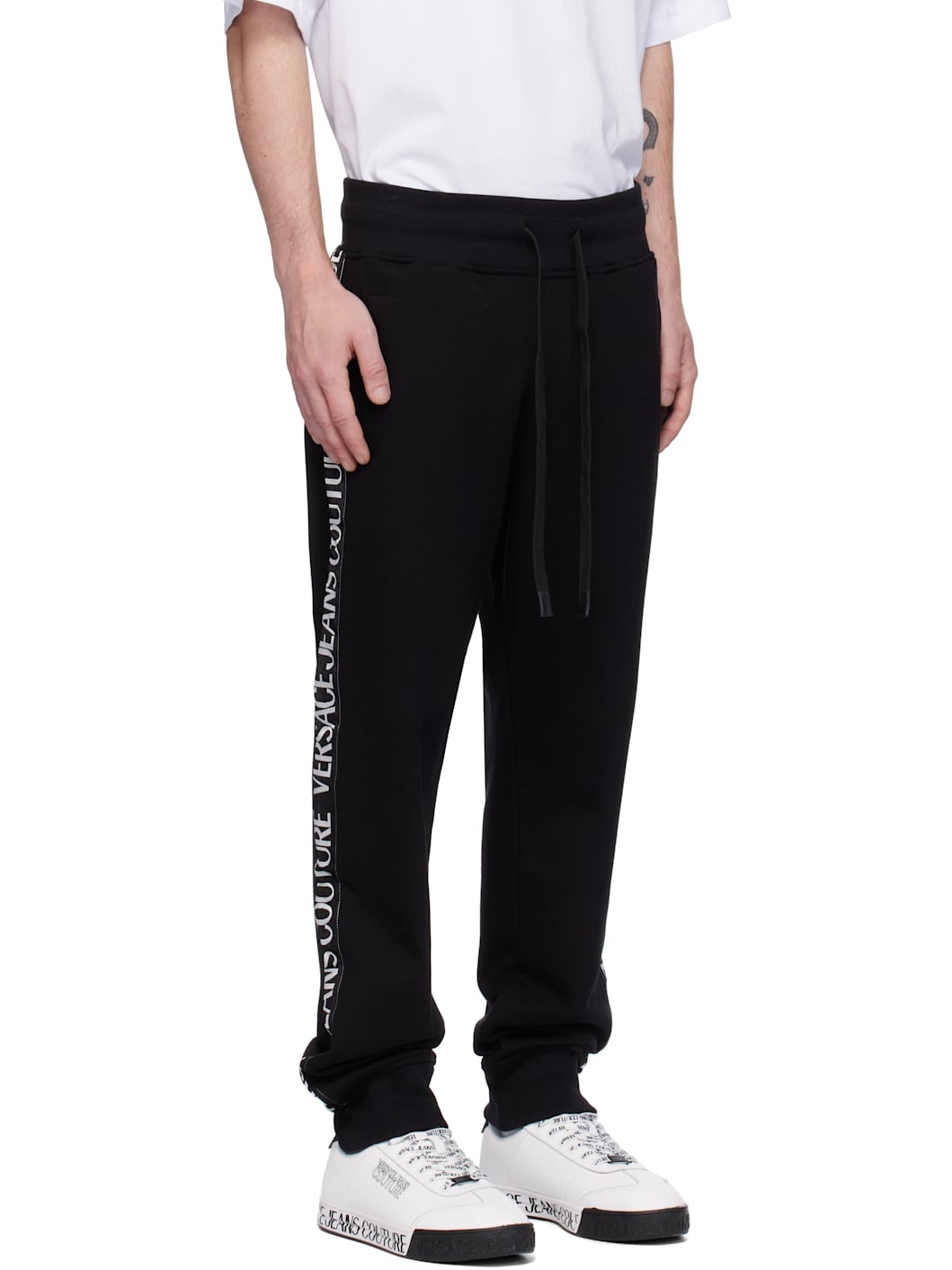 Black Logo Tape Sweatpants - 2