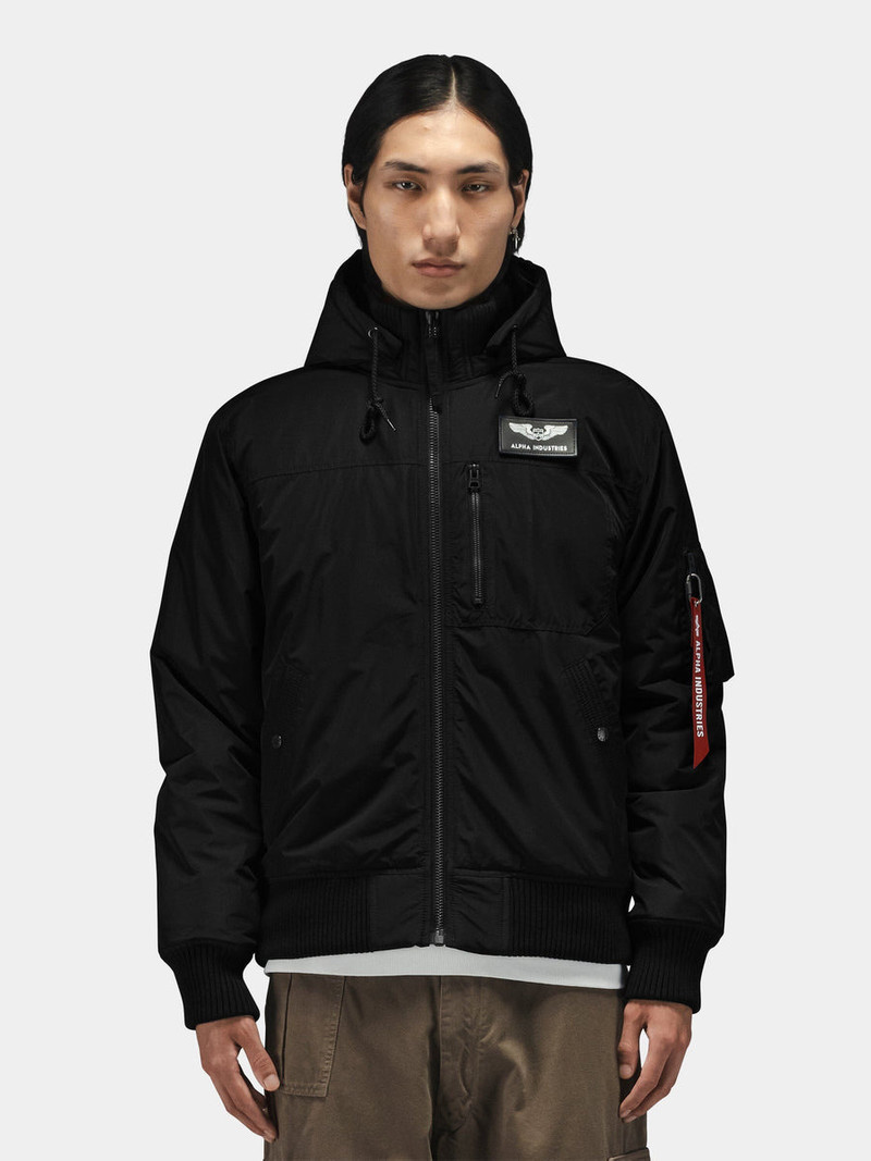 ALPHA INDUSTRIES HOODED RIB FLIGHT JACKET outlook