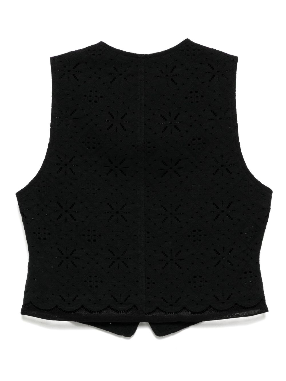 laced sleeveless vest - 2