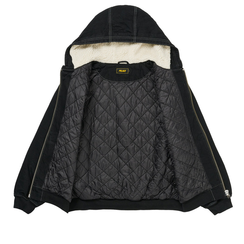 PALACE HOODED SHERP JACKET BLACK STONE WASH outlook
