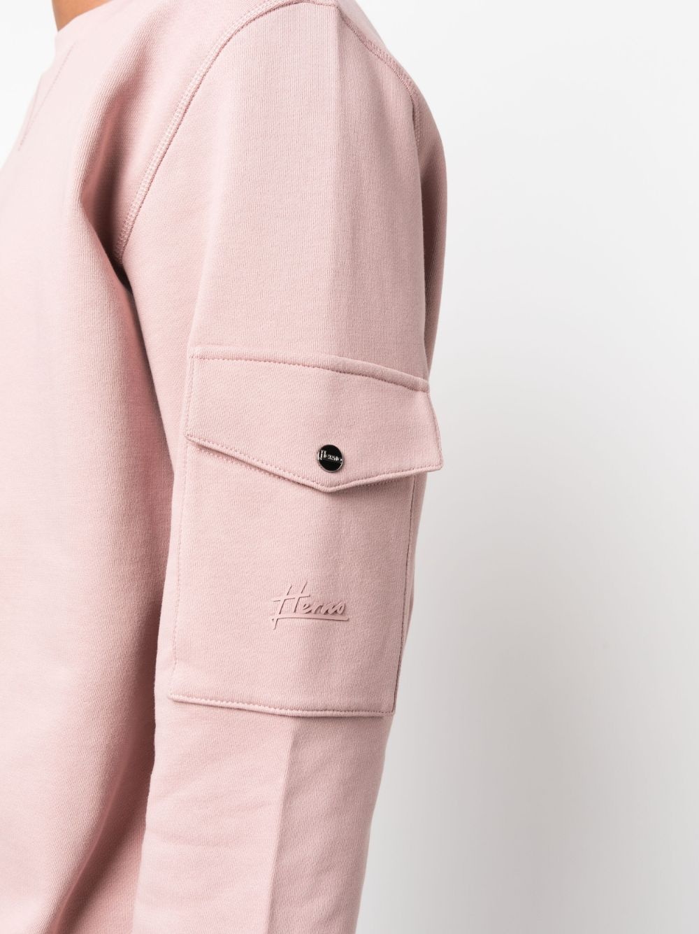sleeve patch-pocket cotton sweatshirt - 5