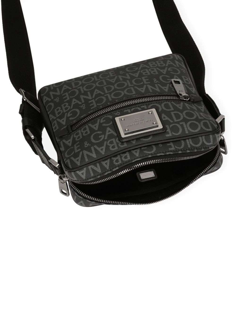 logo-print jacquard zipped shoulder bag - 5