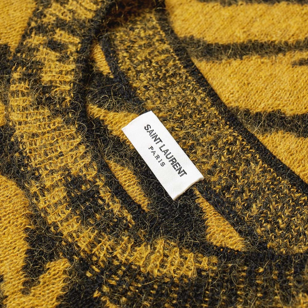 Saint Laurent Zebra Jacquard Knit Crew - 2
