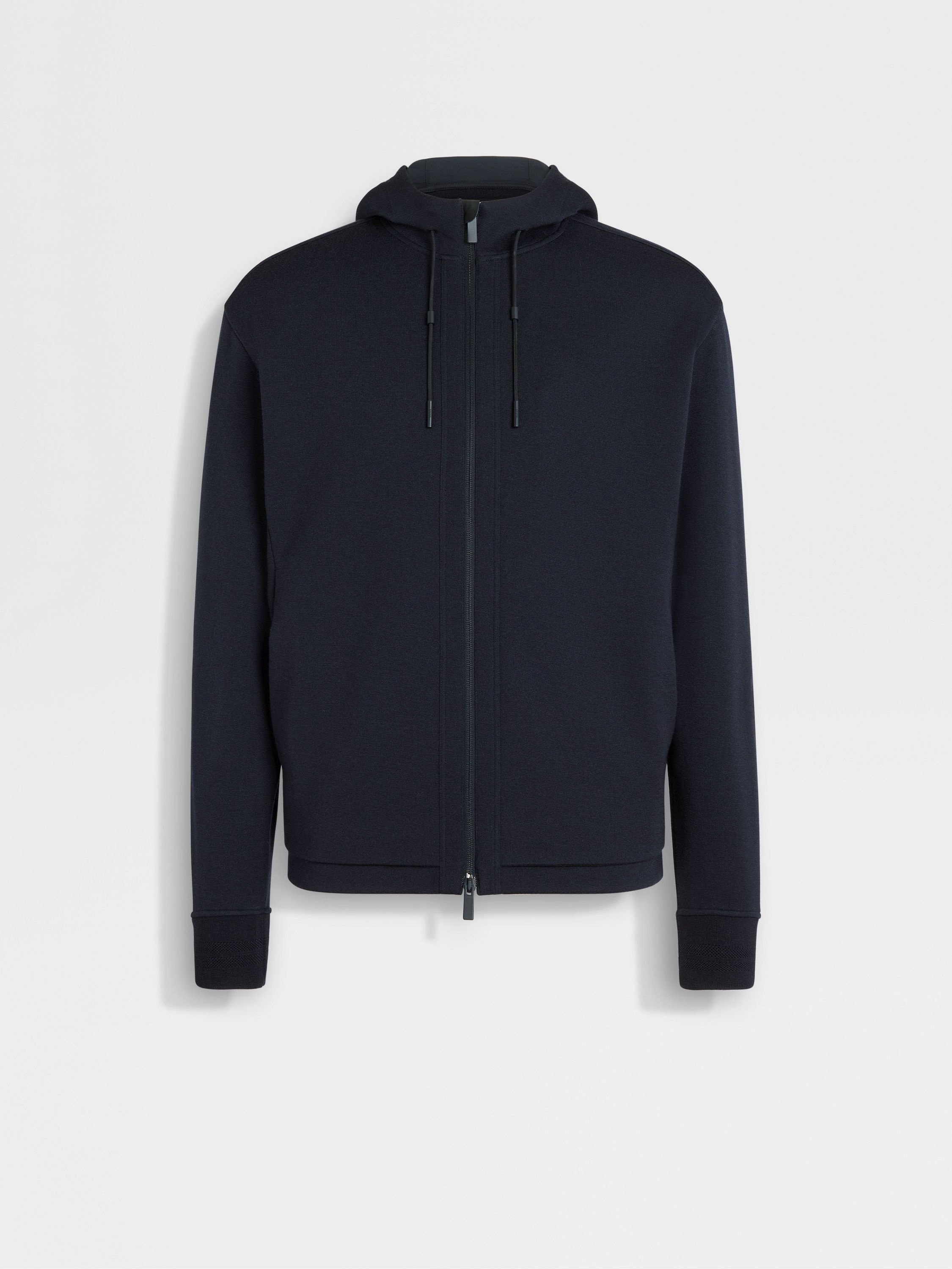 NAVY BLUE HIGH PERFORMANCE™ WOOL BLEND HOODIE - 1