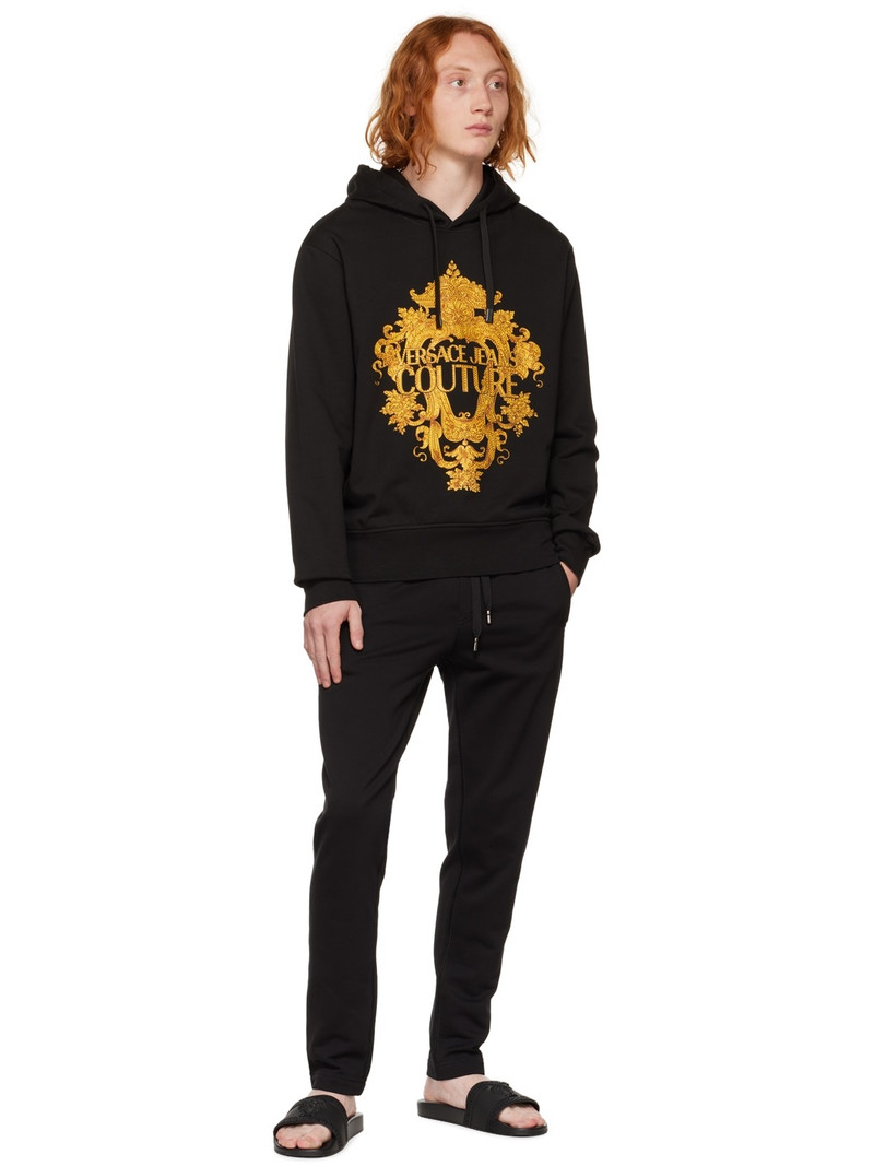 VERSACE JEANS COUTURE 로고 인쇄 면 hoodie outlook