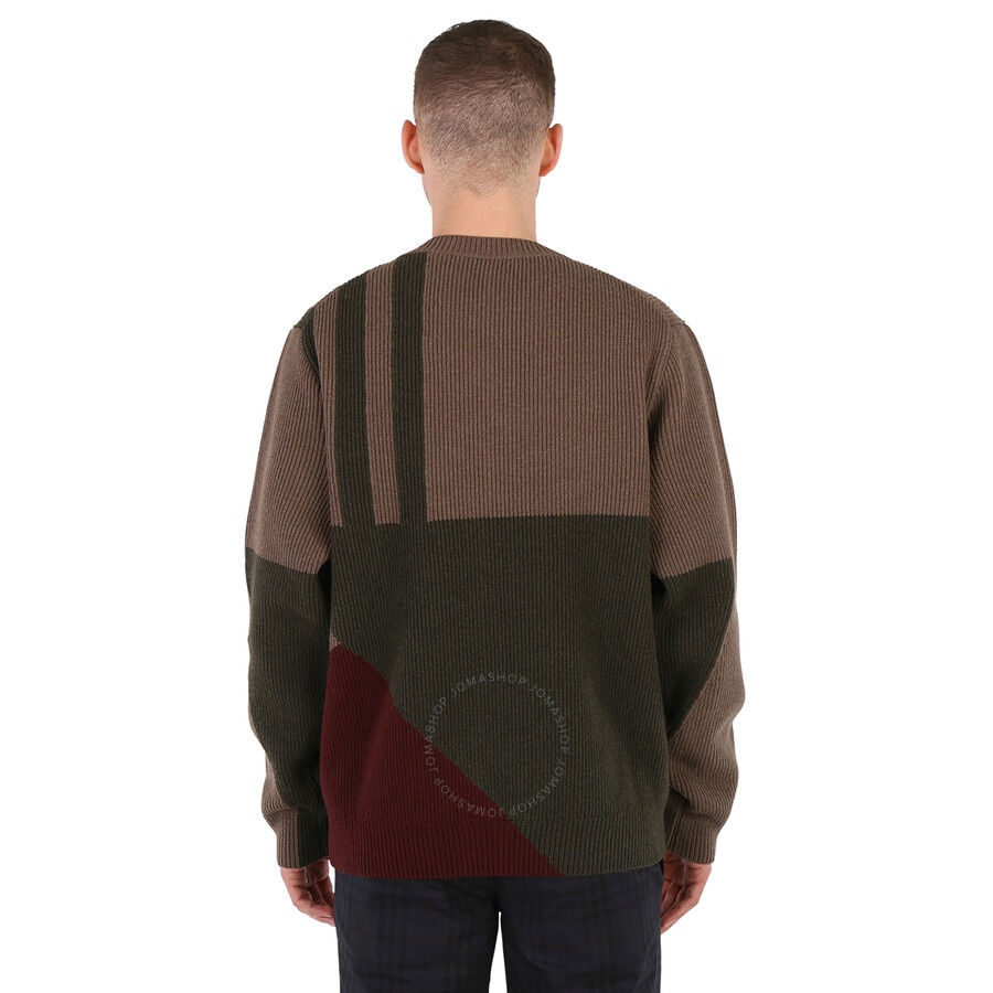 Burberry Men's Khaki Star Intarsia Wool Sweater - 4