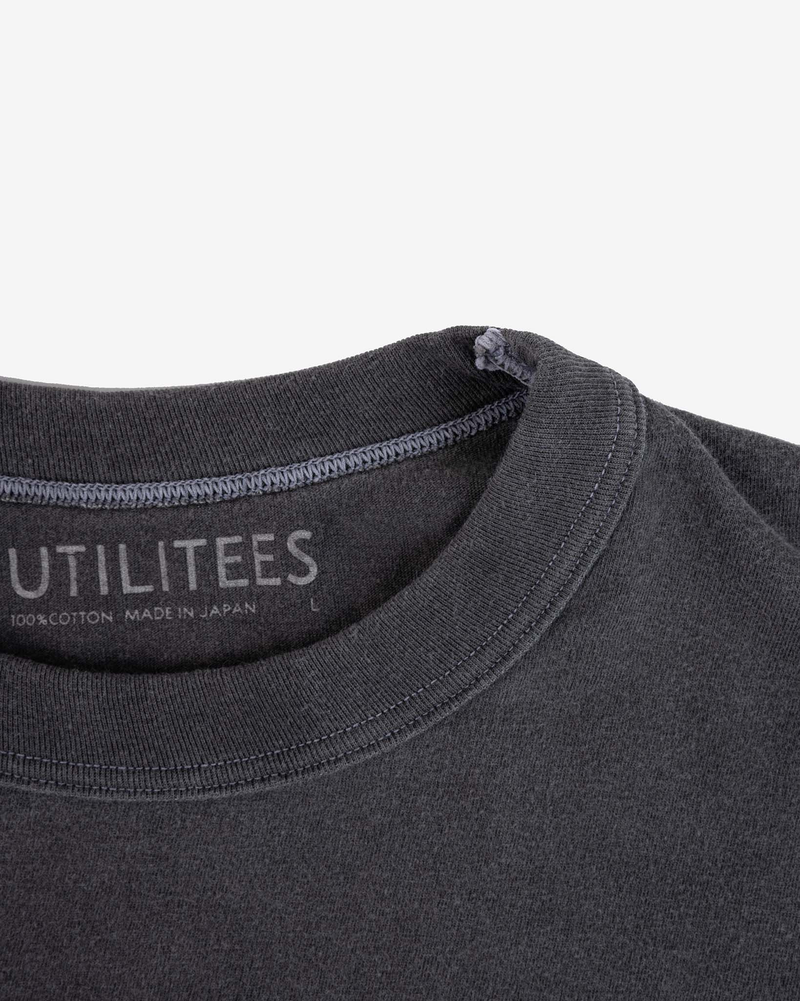 UTIL-CHA UTILITEES - 5.5oz Loopwheel Crew Neck T-Shirt - Charcoal - 6
