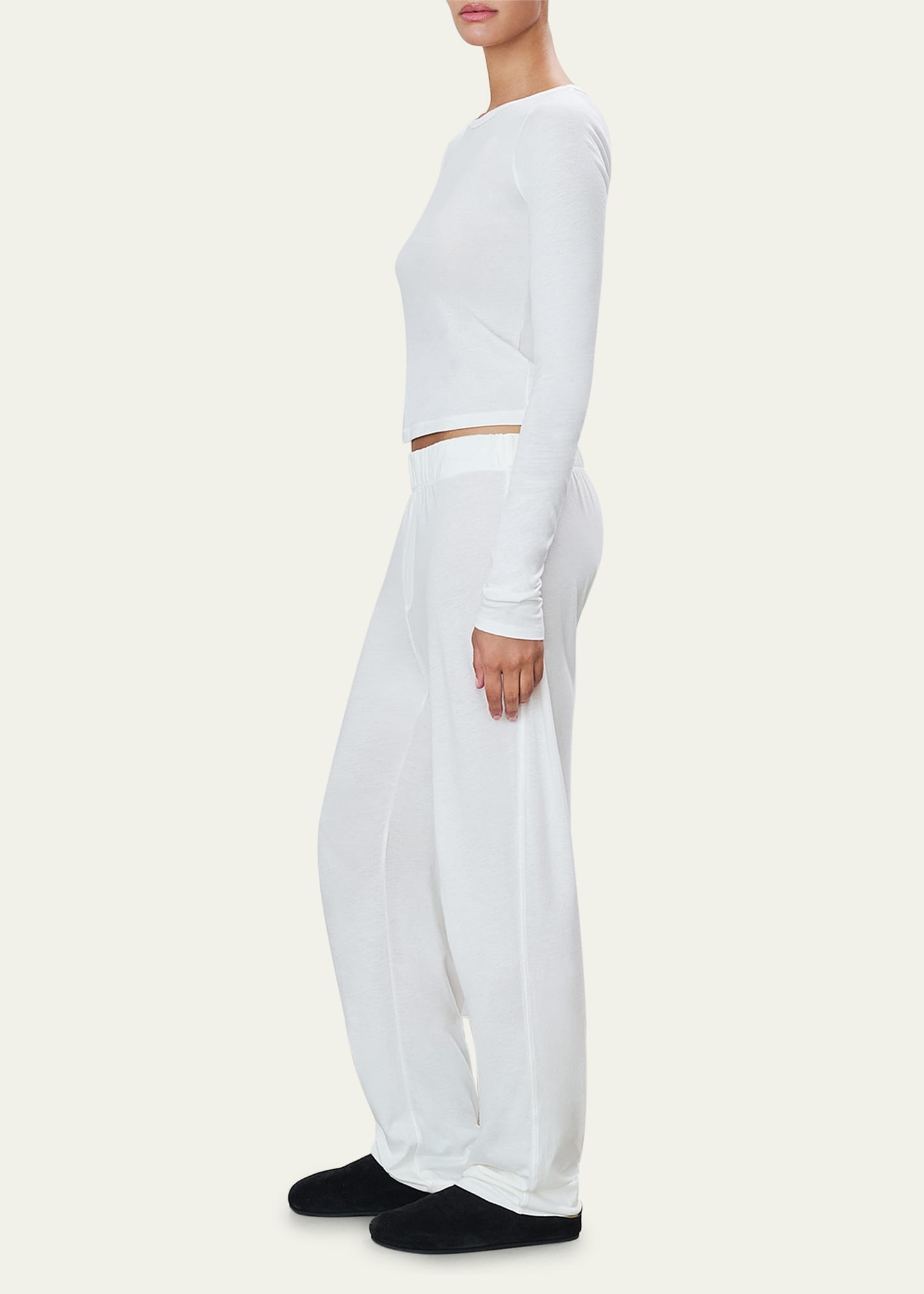 Fitted Crewneck Long-Sleeve T-Shirt - 4