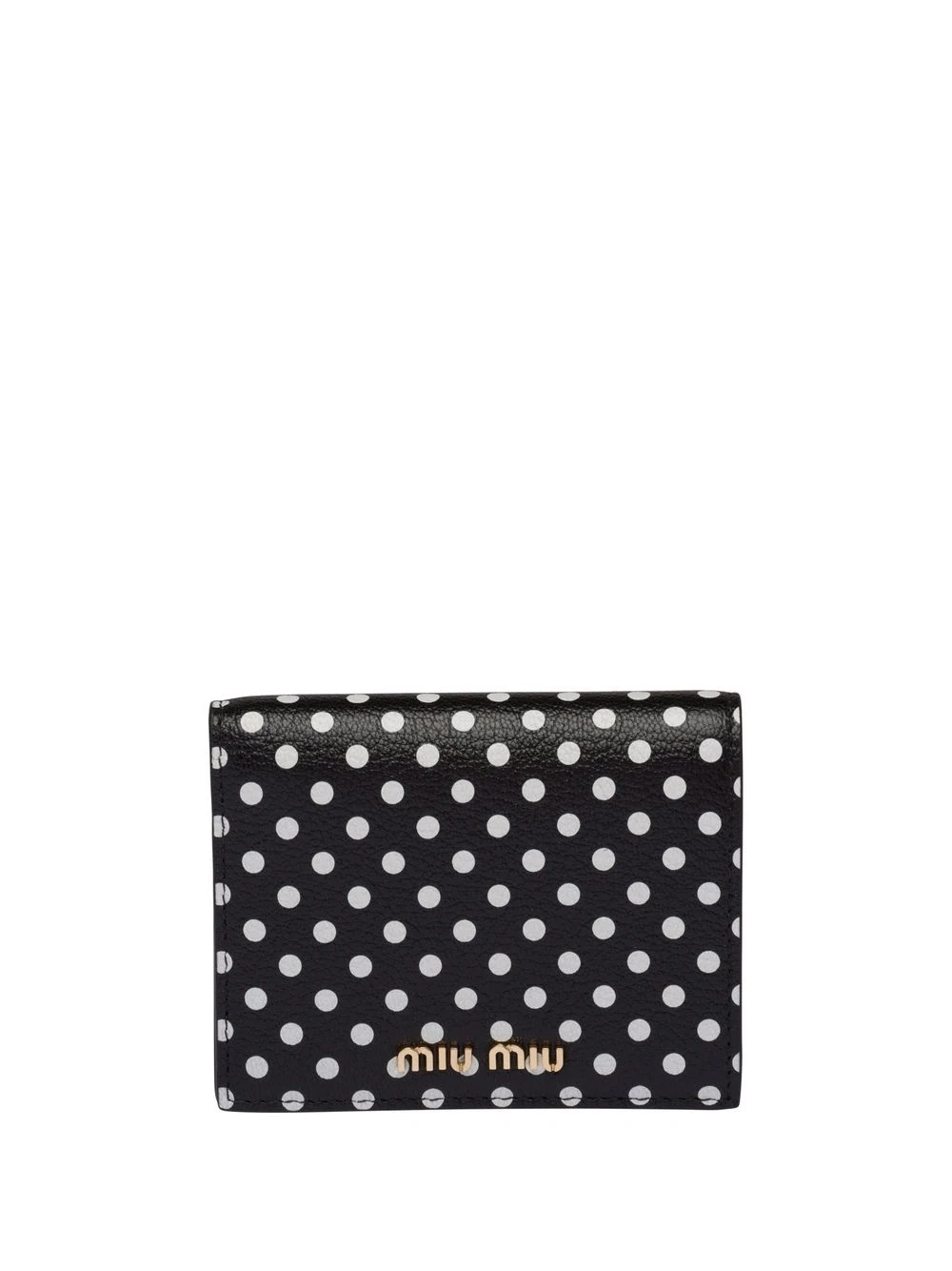 small polka-dot Madras-leather wallet - 1