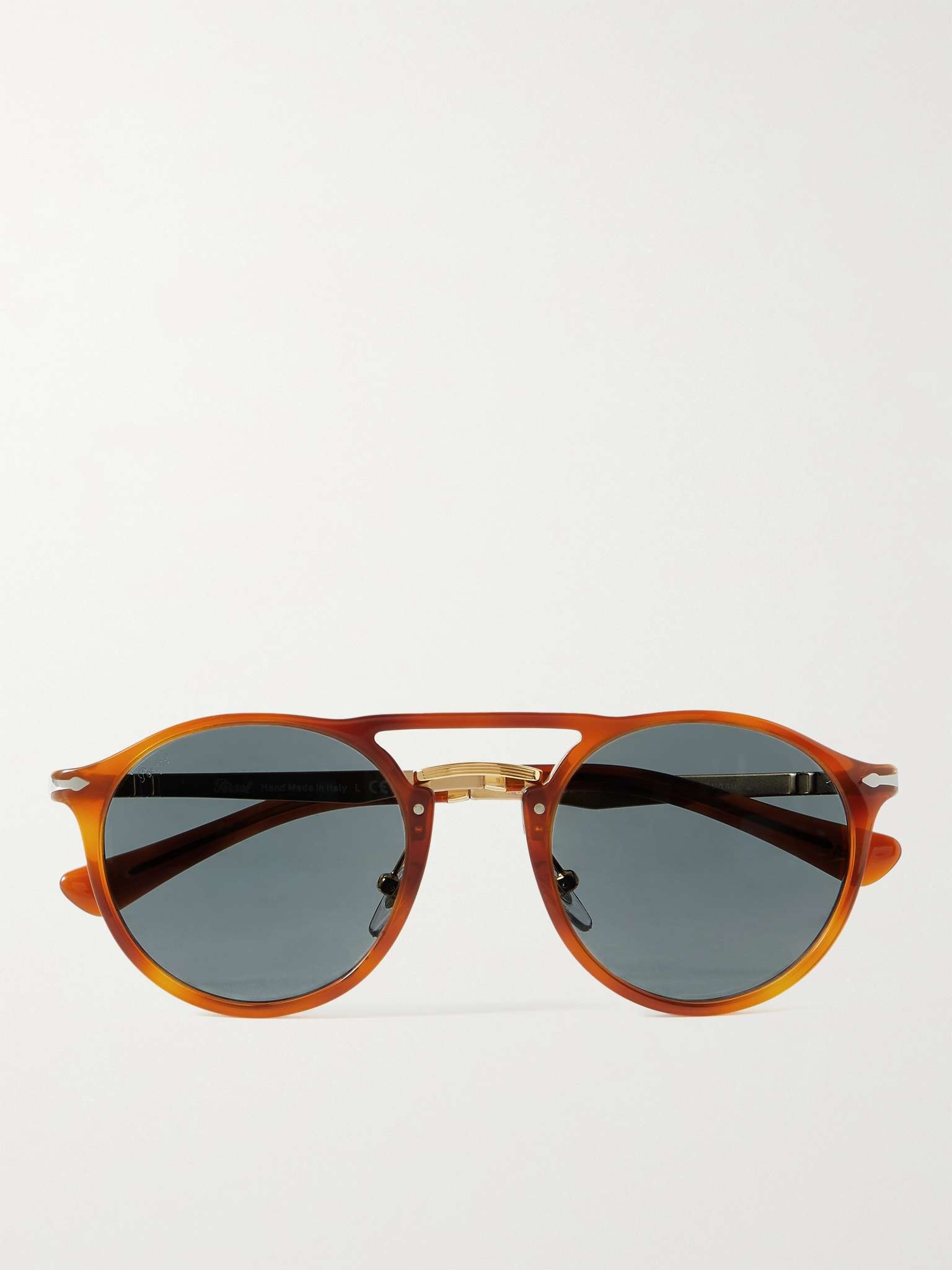 Round-Frame Tortoiseshell Acetate and Gold-Tone Sunglasses - 1