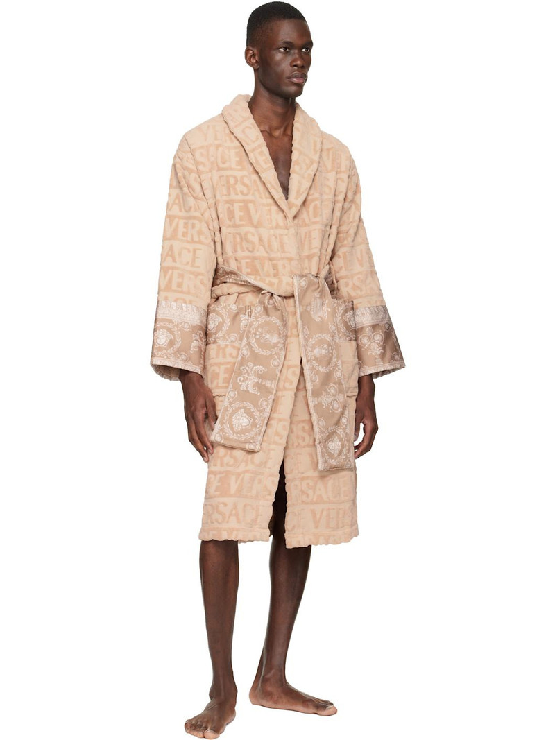 VERSACE Beige 'I Heart Baroque' Bathrobe outlook