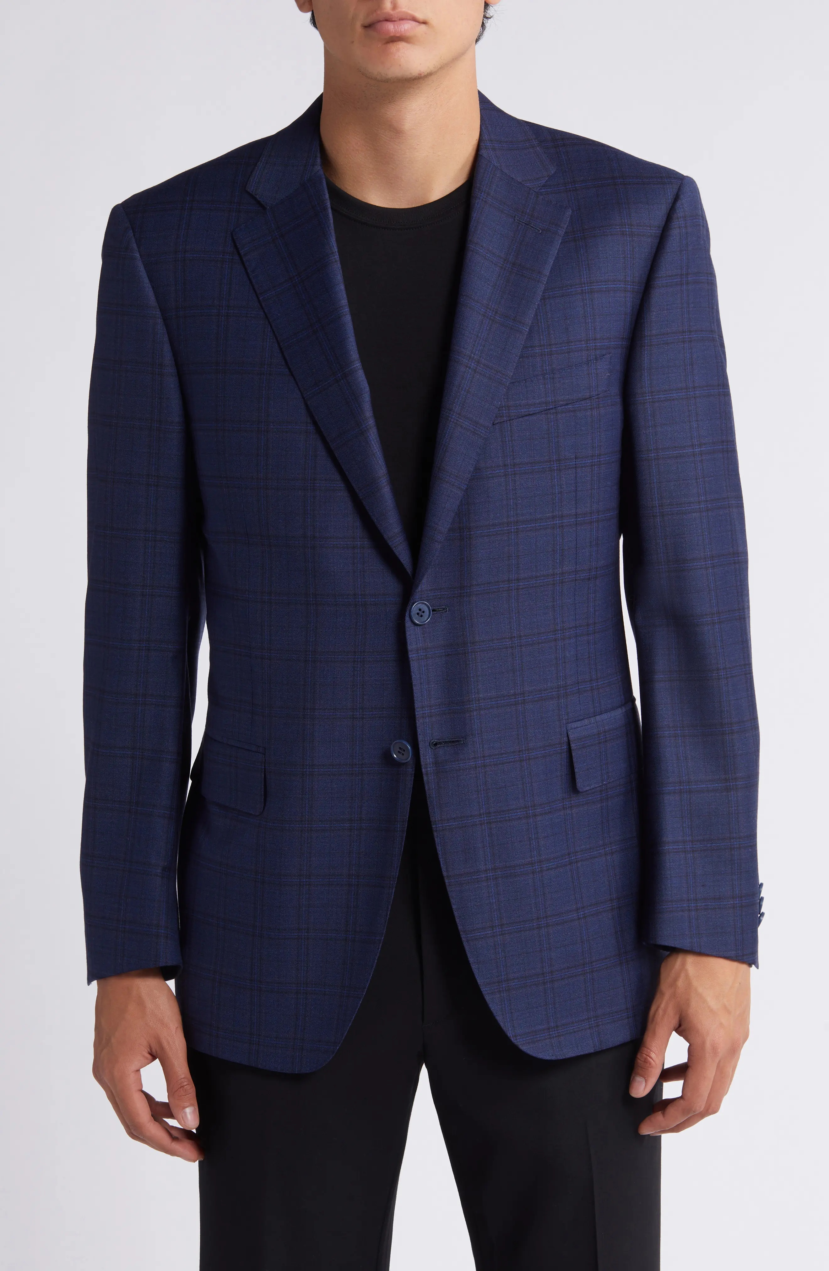 Siena Regular Fit Plaid Wool Sport Coat - 1