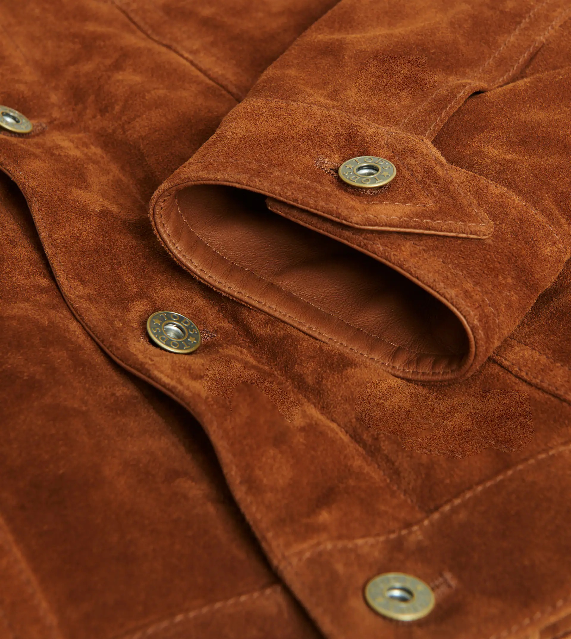 JACKET IN SUEDE - BROWN - 5