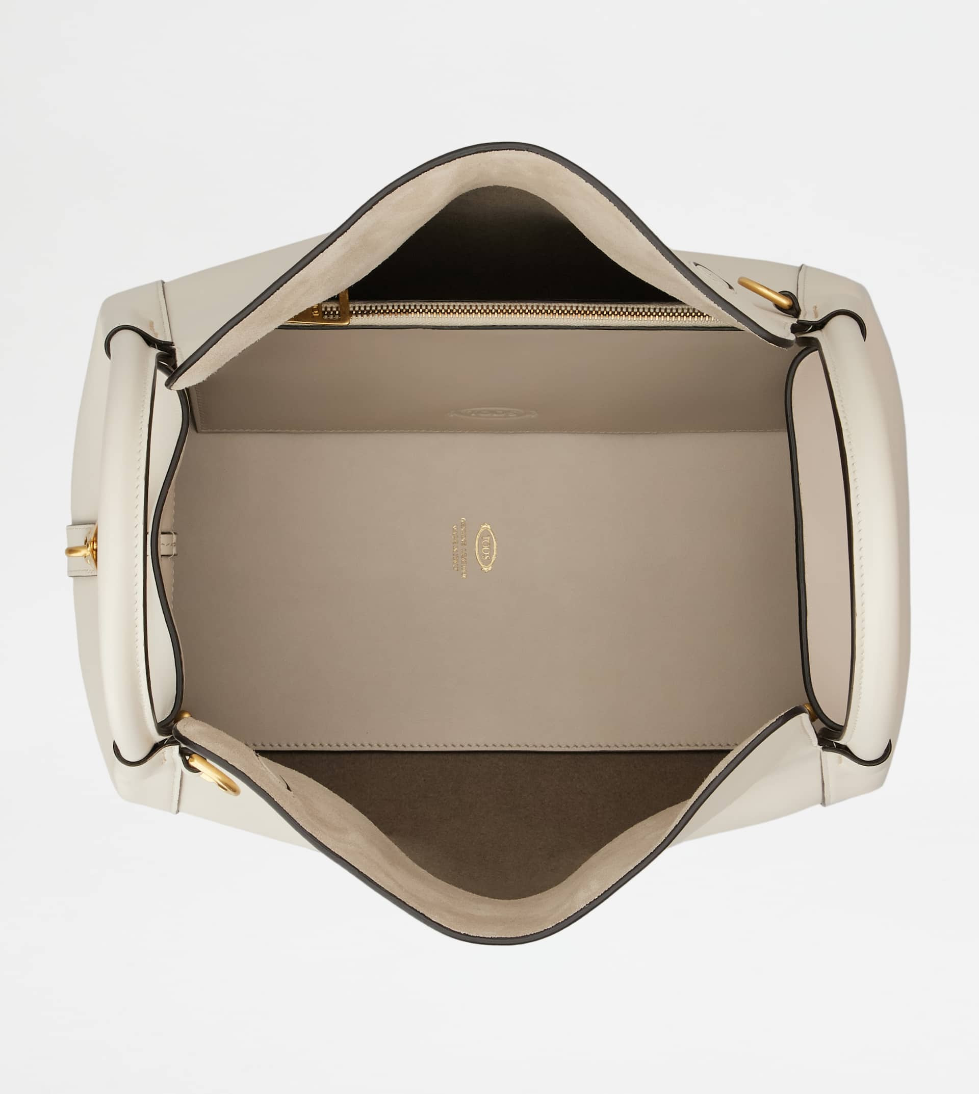 SATCHEL IN LEATHER SMALL - WHITE - 6