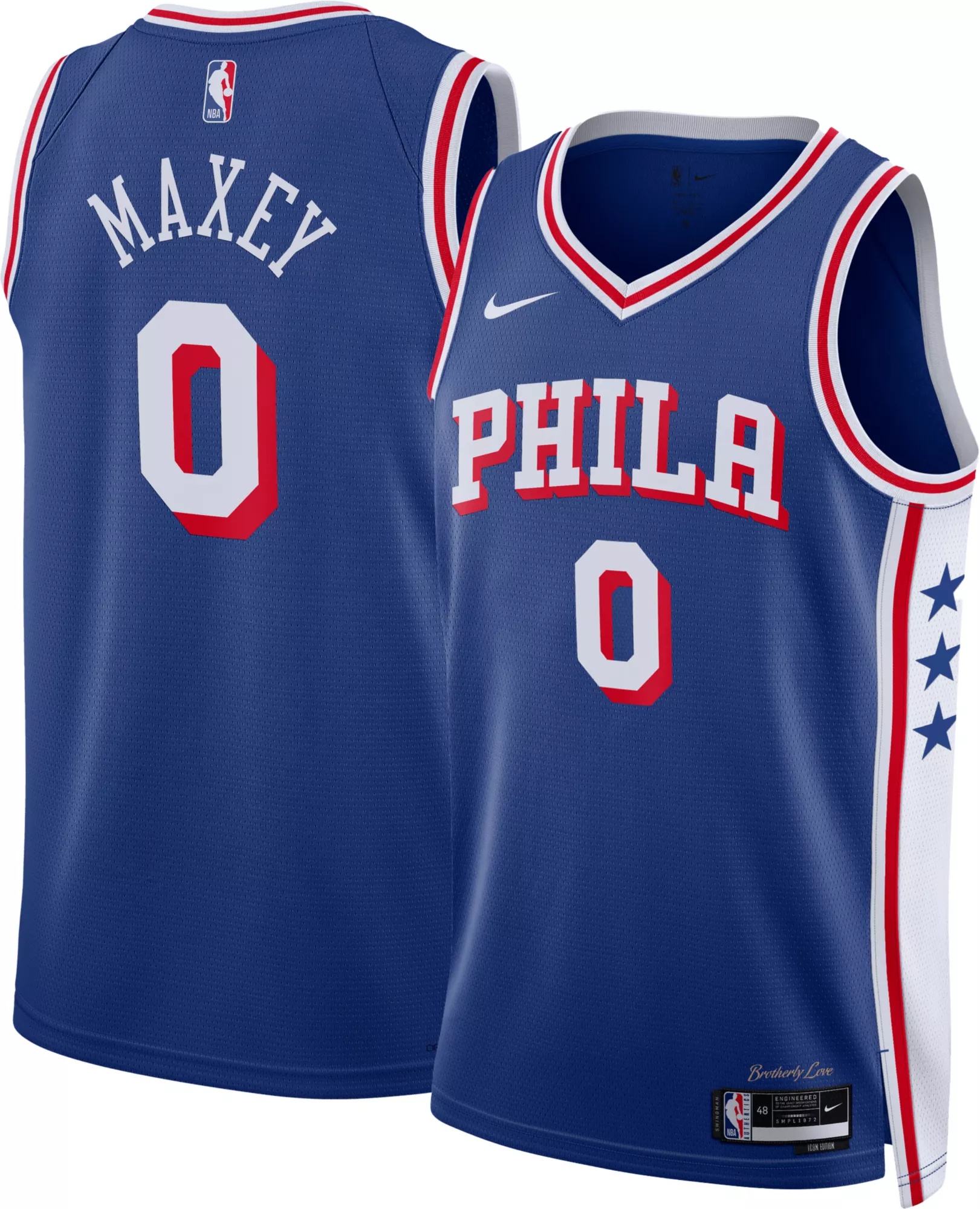 Nike Adult Philadelphia 76ers Tyrese Maxey #0 Icon Jersey - 1